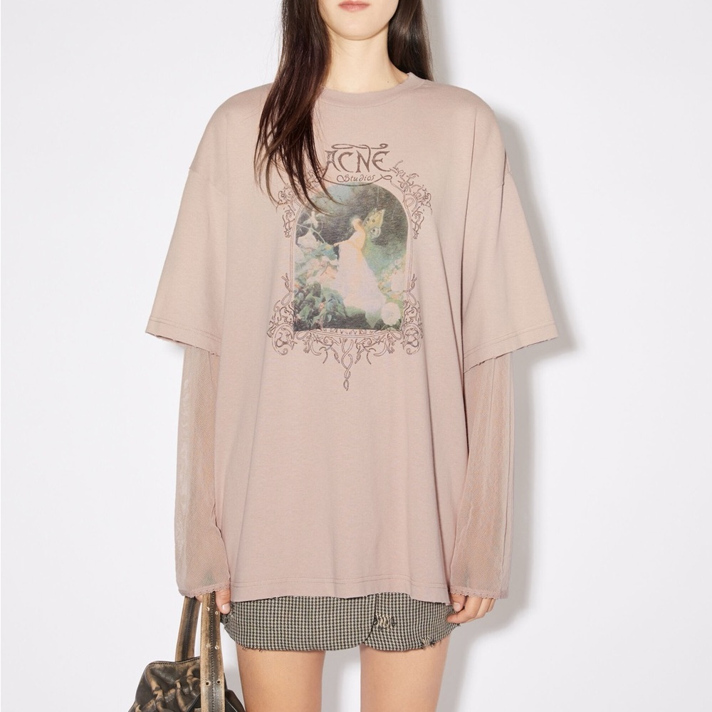 Acne Women's Dusty Pink Layered Top